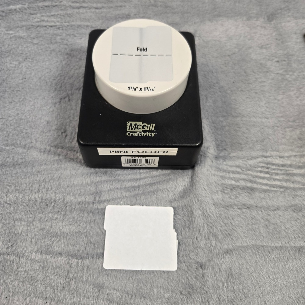 McGill Craftivity Mini Folder Paper Punch 68100 Scrapbooking Tool 1-7/8 x 1-3/16